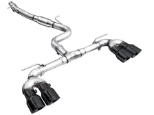 Track Edition Exhaust for Volkswagen MK8 Golf R - Diamond Black Tips image 2