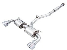 Touring Edition Exhaust for Subaru BRZ / Toyota GR86 / Toyota 86 / Scion FR-S - 5" Chrome Silver Tips image 1
