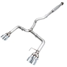 Track Edition Exhaust for VA / GV WRX / STI Sedan - 4" Chrome Silver Quad Tips for Subaru image 1