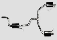 Touring Edition Exhaust for VW CC 2.0T - Dual Outlet - Diamond Black Tips image 1