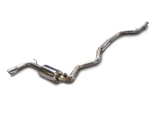 Touring Edition Exhaust + Performance Mid Pipe for BMW F30 320i - 4" Chrome Silver Tip image 1