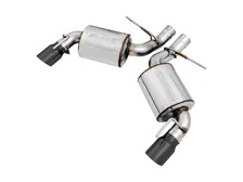 Touring Edition Axleback Exhaust for Gen6 Camaro SS/LT1, Dual Outlet - 4.5" Diamond Black Tips image 1