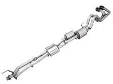 0FG Exhaust with BashGuard for 3rd Gen Tacoma - Dual Diamond Black Tips image 1