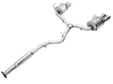 Touring Edition Catback Exhaust for VB Subaru WRX - 4" Chrome Silver Tips image 2