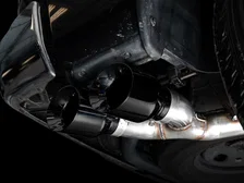 0FG Single Side Exit Catback Exhaust for 4th Gen RAM 1500 5.7L (without bumper cutouts) - Dual Diamond BlackTips image 3