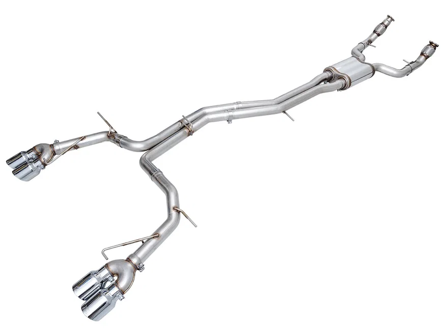 Track Edition Exhaust for Audi C8 S6/S7 - 4.5" Chrome Silver Tips