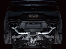 Track Edition Exhaust for S650 Ford Mustang GT Fastback - Quad Chrome Silver Tips image 12