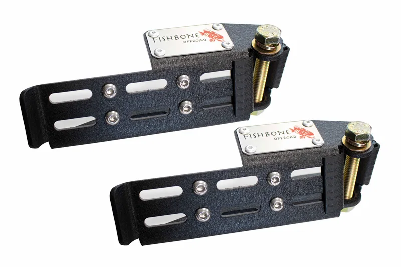 Fishbone Offroad FB21268, 2007+ Jeep Wrangler/Gladiator Steel - Black Foot Peg Set