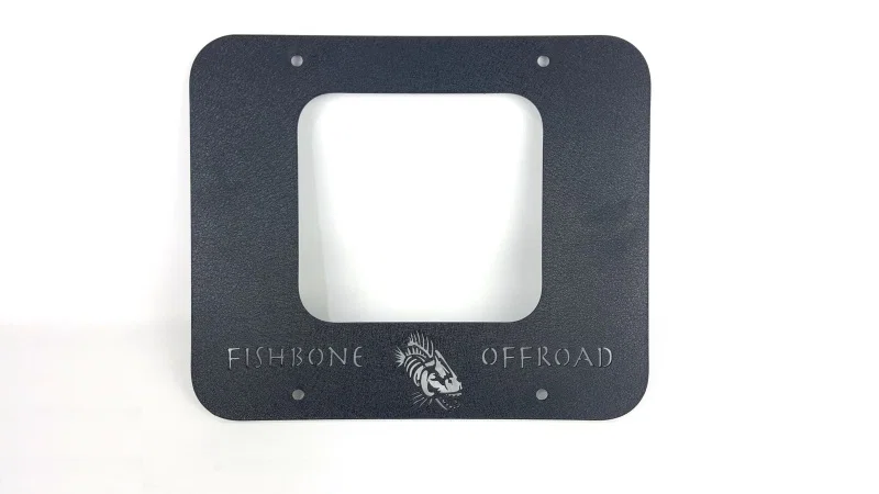 Fishbone Offroad FB31058, 97-06 Jeep Wrangler TJ Tailgate Plate - Black Textured Powdercoat Aluminum