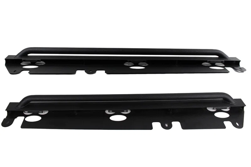 Fishbone Offroad FB23011, 07-18 Jeep Wrangler JK 4 Door Rubicon Steel Rock Slider - Black Textured Powdercoat