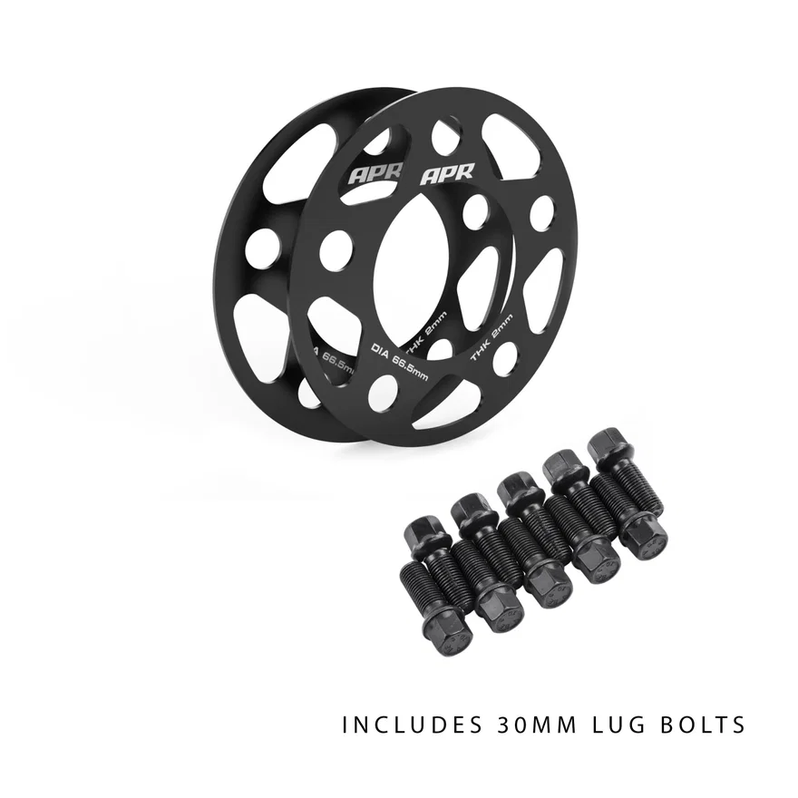 APR KT100013, Wheel Spacer Kit With Lug Bolts - 2mm Thick - 66.5mm CB - 30mm Bolts