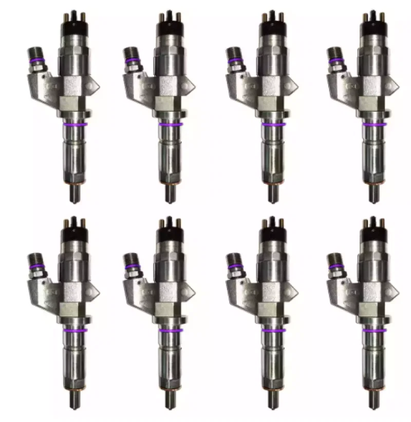 Exergy E01 10118, 01-04 Chevrolet Duramax 6.6L LB7 Reman SAC 100% Over Injector - Set of 8