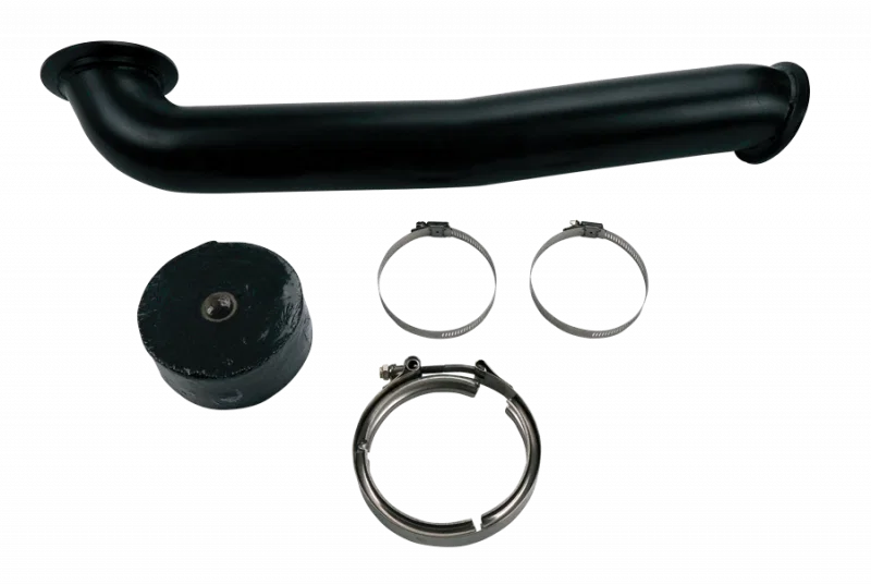 Wehrli WCF100811, GMC/Chevrolet LLY/LBZ/LMM Duramax 6.6L w S400 Single Turbo 3in Down Pipe - Black