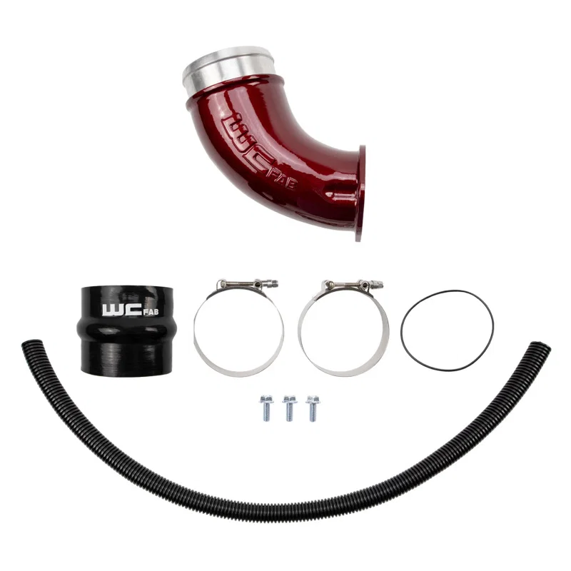Wehrli WCF100535-RED, 01-04 Duramax LB7 4in High Flow Intake Horn - WCFab Red