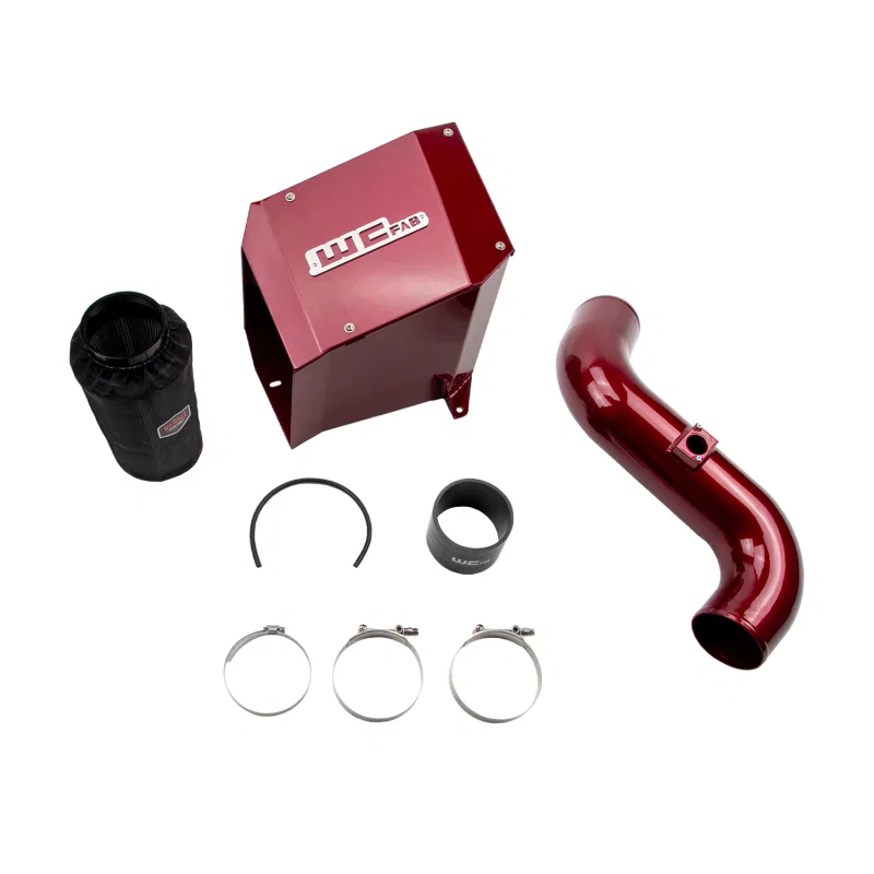 Wehrli WCF100192-Red, 06-07 Duramax LBZ 4in. Intake Kit w/ Air Box - Red