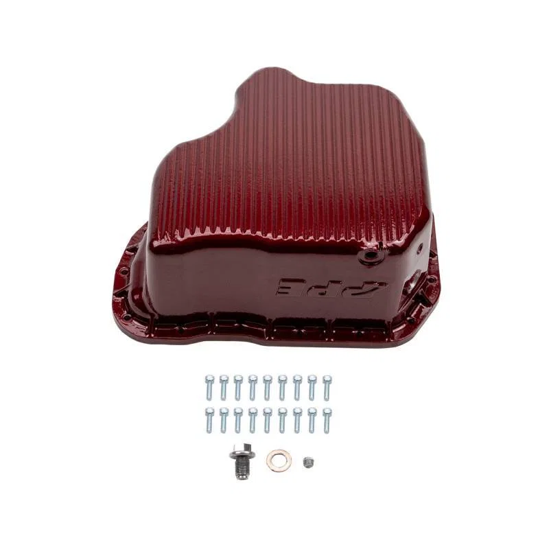 Wehrli WCF100131-RED, 01-10 GM Duramax WCFab X PPE High Capacity Aluminum Oil Pan - WCFab Red