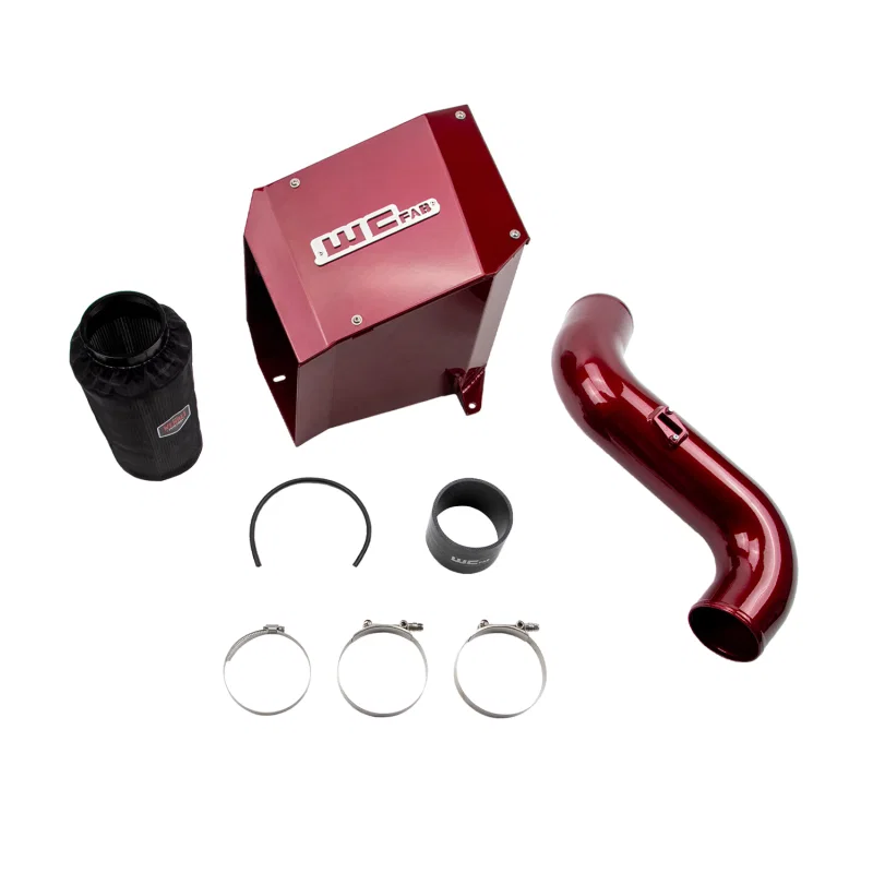 Wehrli WCF100193-RED, 07.5-10 Chevrolet Duramax LMM 4in Intake Kit - WCFab Red