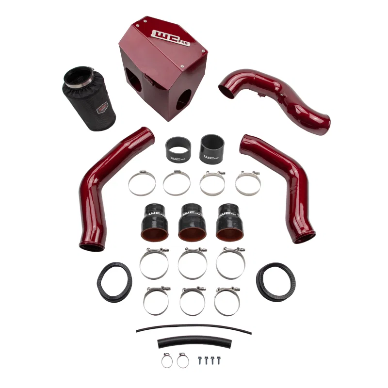 Wehrli WCF100447-RED, 13-18 Cummins 6.7L Stage 2 High Flow Bundle Kit - WCFab Red