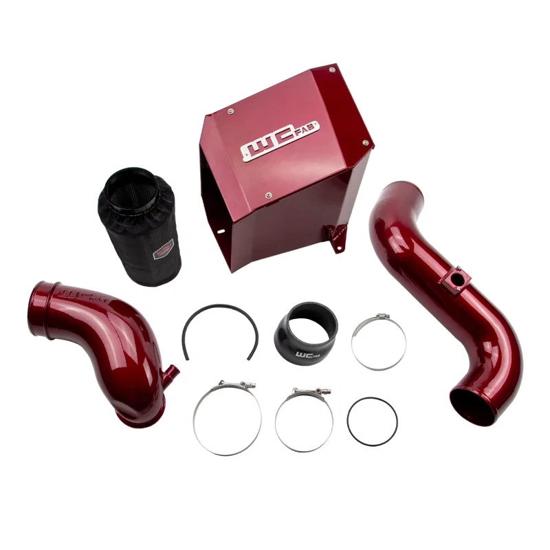 Wehrli WCF100302-Red, 06-07 Duramax LBZ 4in Intake Kit Stage 2 - Red