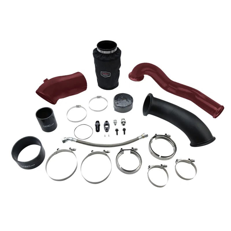 Wehrli WCF100486-RED, 04.5-07 Dodge 5.9L Cummins S400 Turbo 2nd Gen Swap Kit (No Turbo/Manifold) - WCFab Red