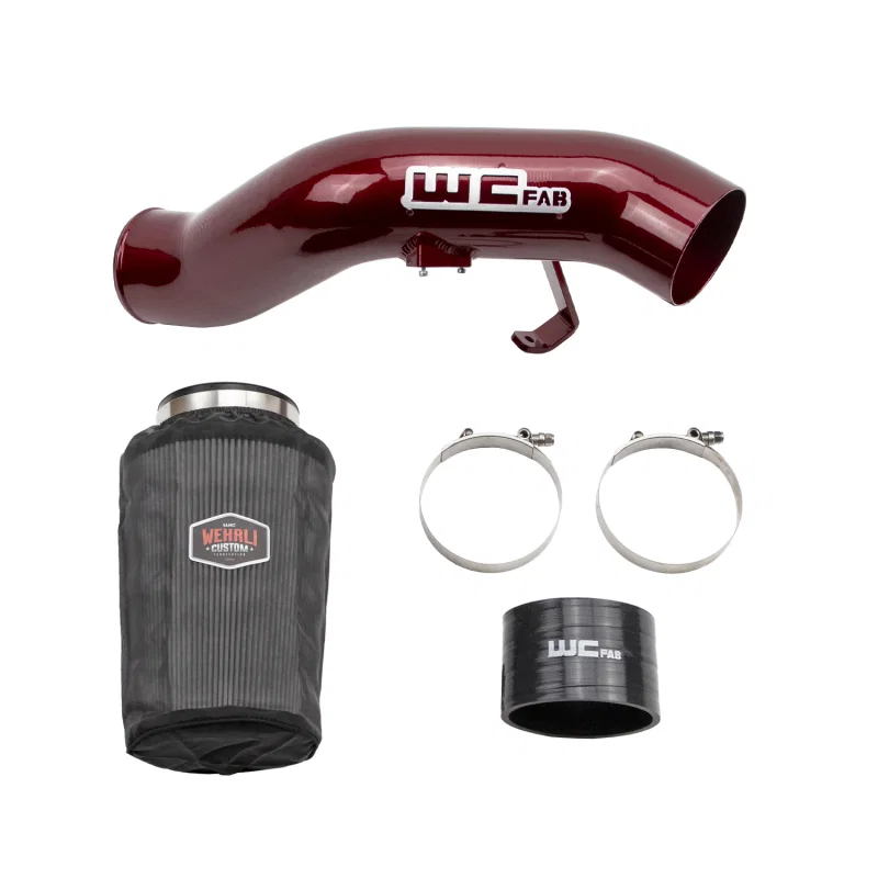 Wehrli WCF100333-FB, 03-07 Ford 6.0L Powerstroke 4in Intake Kit - Flat Black