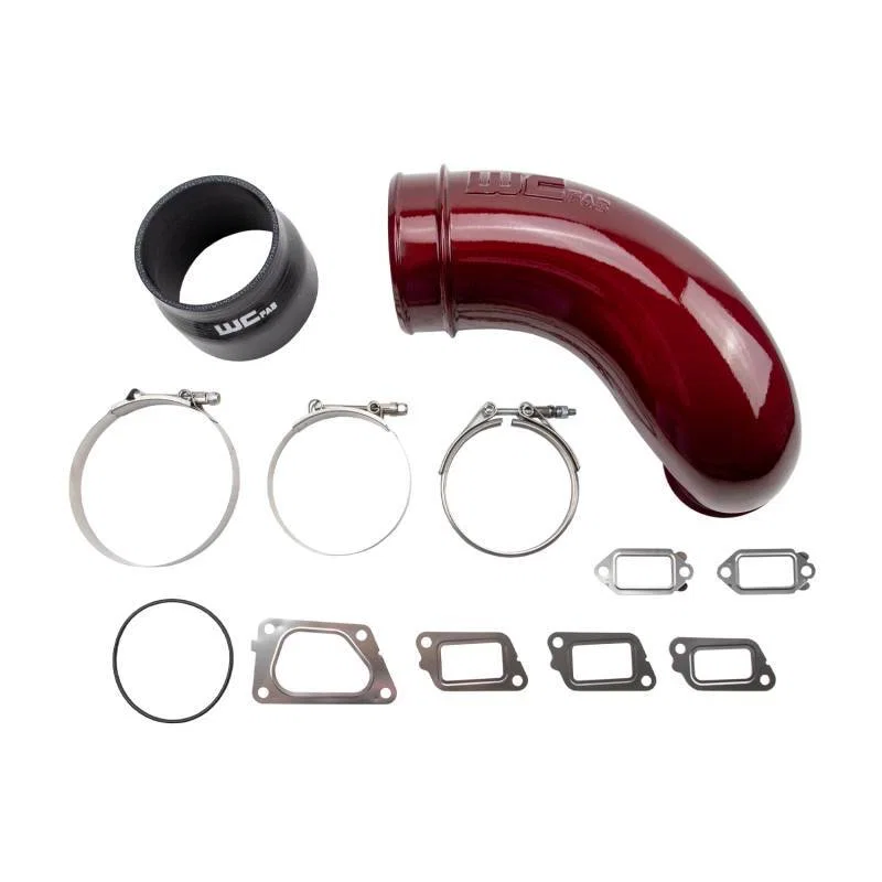 Wehrli WCF100417-RED, 11-16 Chevrolet 6.6L LML Duramax 5in Intake Horn - WCFab Red