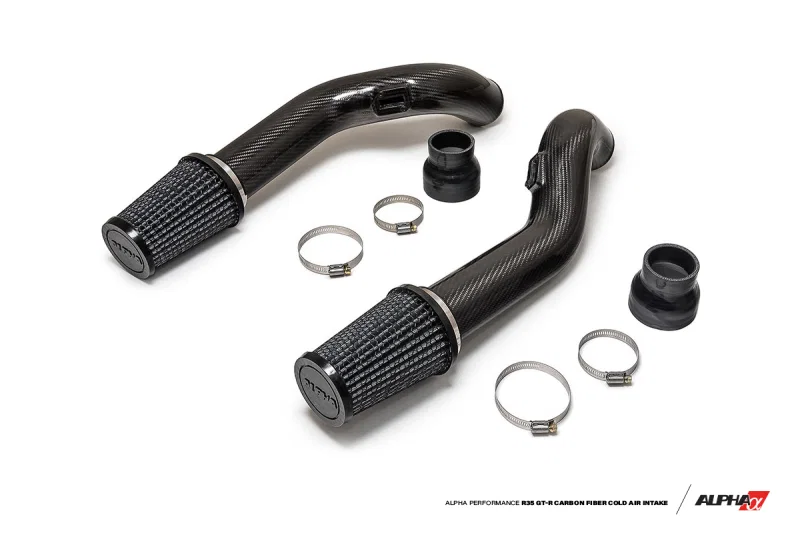AMS ALP.07.08.0008-1, Performance 2009+ Nissan GT-R R35 Alpha Carbon Fiber Intake Pipes for Stock Turbos
