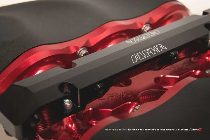 AMS ALP.07.07.0101-1, Performance 2009+ Nissan GT-R R35 Alpha Carbon Intake Manifold Secondary Fuel Rail Kit