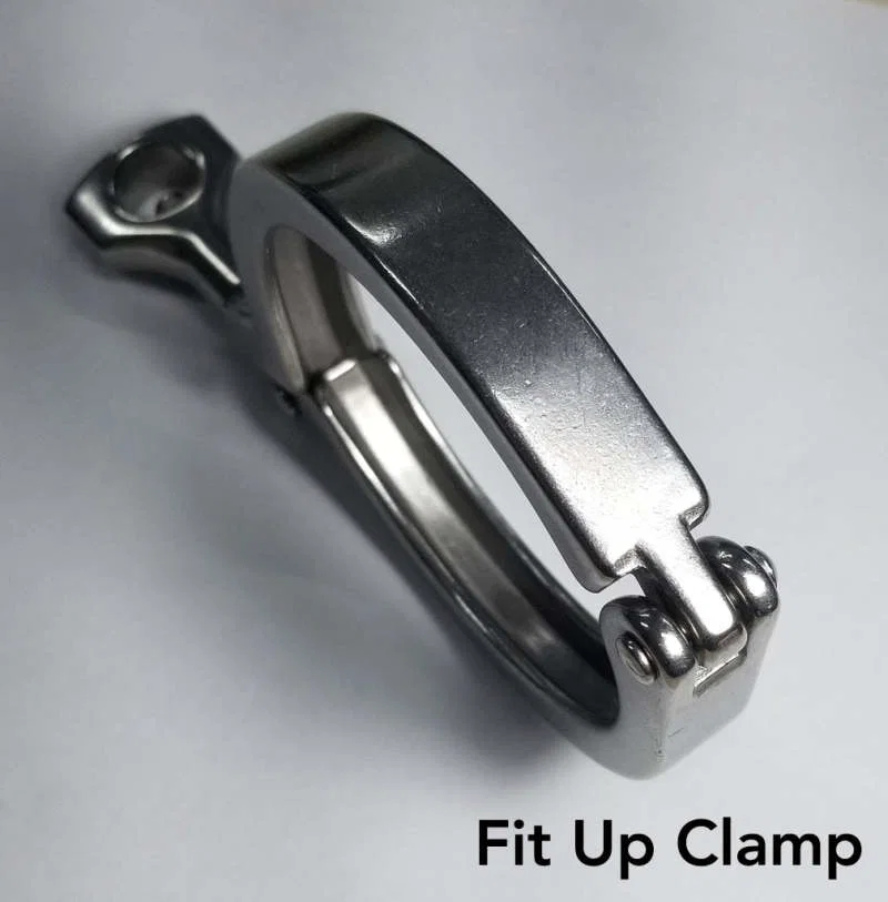 Ticon 119-06300-0100, Industries 2.5in Stainless Steel Tri-Clover Clamp Heavy Duty Single Pin w/Silicone Gasket