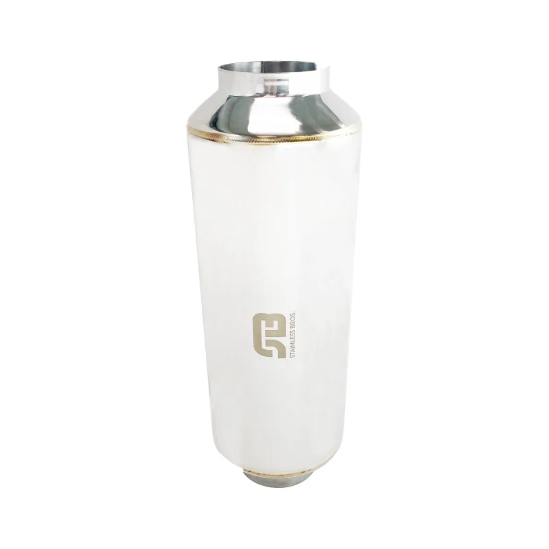 Stainless Bros 615-08913-1000, 12in Overall Length 3.5in SS304 Polished Finish Lightweight Race Muffler