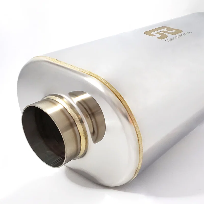 Stainless Bros 616-07623-2100, 3.0in x 17.0in OAL SS304 Muffler - Polished