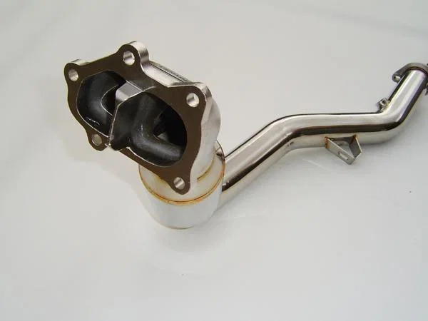 Invidia HS05SW1DPC, 02-07 WRX/STi Polished Divorced Waste Gate Downpipe with High Flow Cat