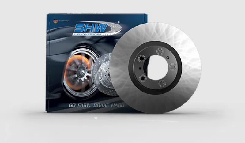 SHW Performance PFR31461, 93-95 Porsche 928 GTS 5.4L Right Front Smooth Monobloc Brake Rotor (92835104601)