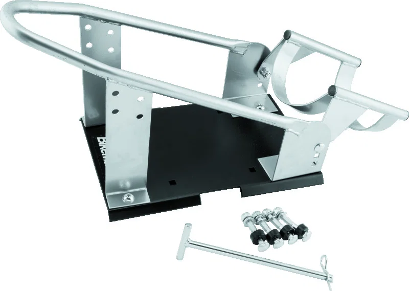 BikeMaster 152453, Heavy Duty Wheel Chock - Silver