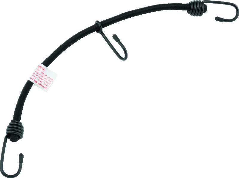 BikeMaster 100138, Bungee 18in Heavy Duty 3 Hook Black