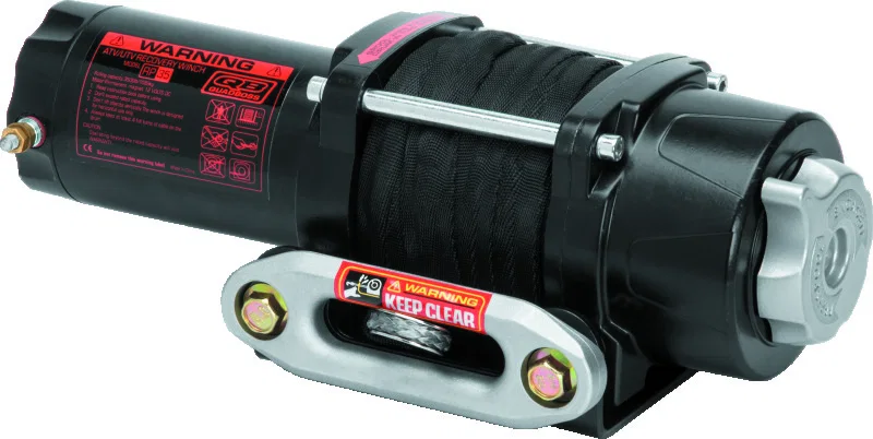 QuadBoss 608703, Winch Kit - 39ft x 7/32in Synthetic Rope - 3.5hp - Hawse Fairlead - Wired Remote - 3500lb