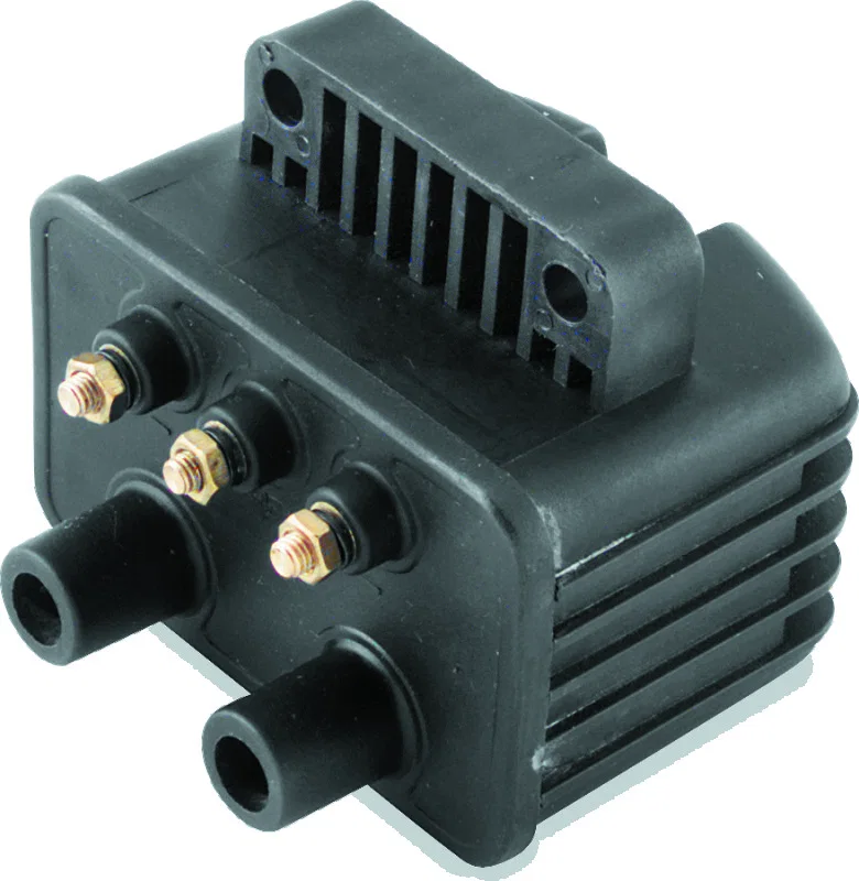 TwinPower 210074, Big Twin and XL Custom Application Ignition Coil Black Single Fire Dual Output 3 Ohm for Harley-Davidson