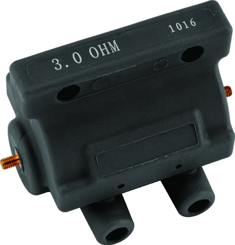 TwinPower 210069, 85-03 Big Twin and XL Ignition Coil Black Replaces H-D 31614-83A 3 Ohm Late Style for Harley-Davidson
