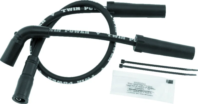 TwinPower 110113, 99-06 FLH FLT With Carb 07-Up XL Black Ignition Wire Set for Harley-Davidson