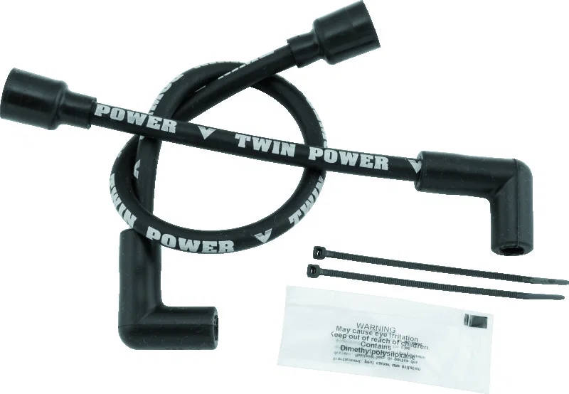 TwinPower 110117, 65-79 FL FX 89-99 Softail 91-98 Dyna 65-85 XL Black Ignition Wire Set