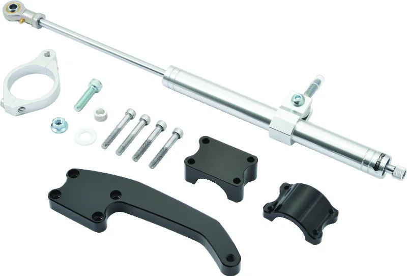 TwinPower 601807, 17-Up FLH FLT Models Satin Finish Steering Damper Kit