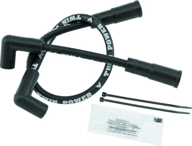 TwinPower 110112, 00-17 Softail 99-17 Dyna Black Ignition Wire Set