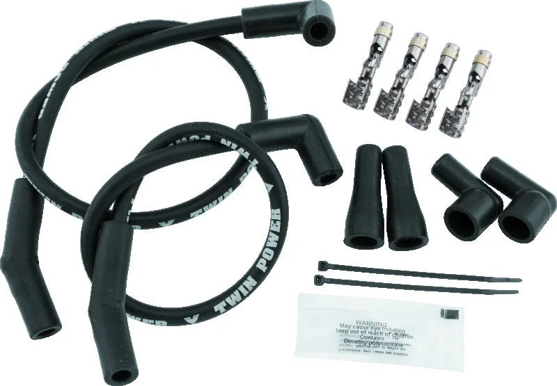 TwinPower 110116, Universal Custom Fit Black Ignition Wire Set