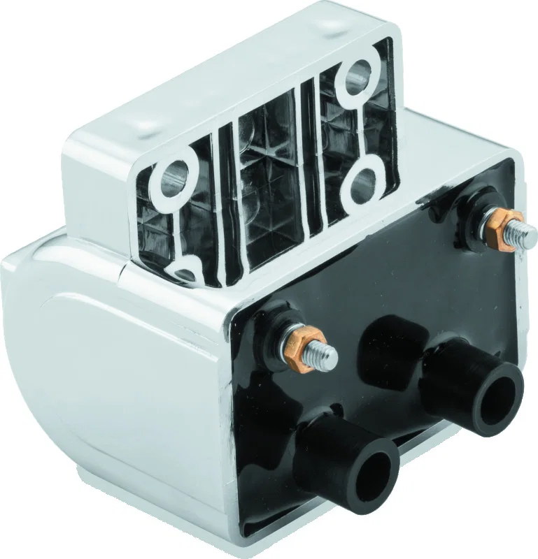 TwinPower 210537, 85-99 Big Twin 85-03 XL Ignition Coil Chrome Replaces H-D 31614-83A 3 Ohm for Harley-Davidson