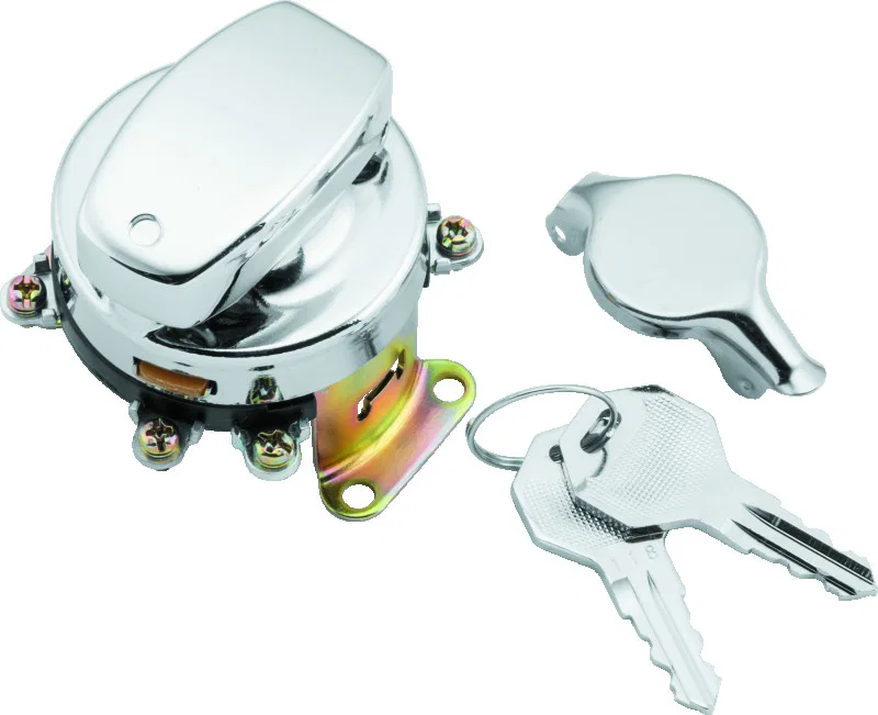 TwinPower 492237, 36-72 FL Chrome Fat Bob Style Ignition Switch