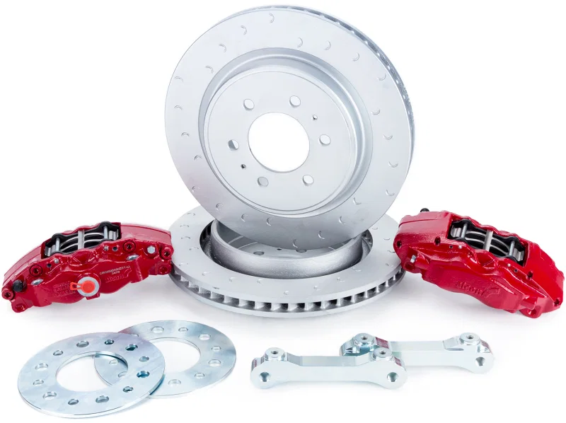 Alcon ALABKR5059D07, 10-14/17-18 Raptor/09-17 F150 360x32 Rotors 4-Piston Rear Brake Kit w/o Elect Park Brake - Red