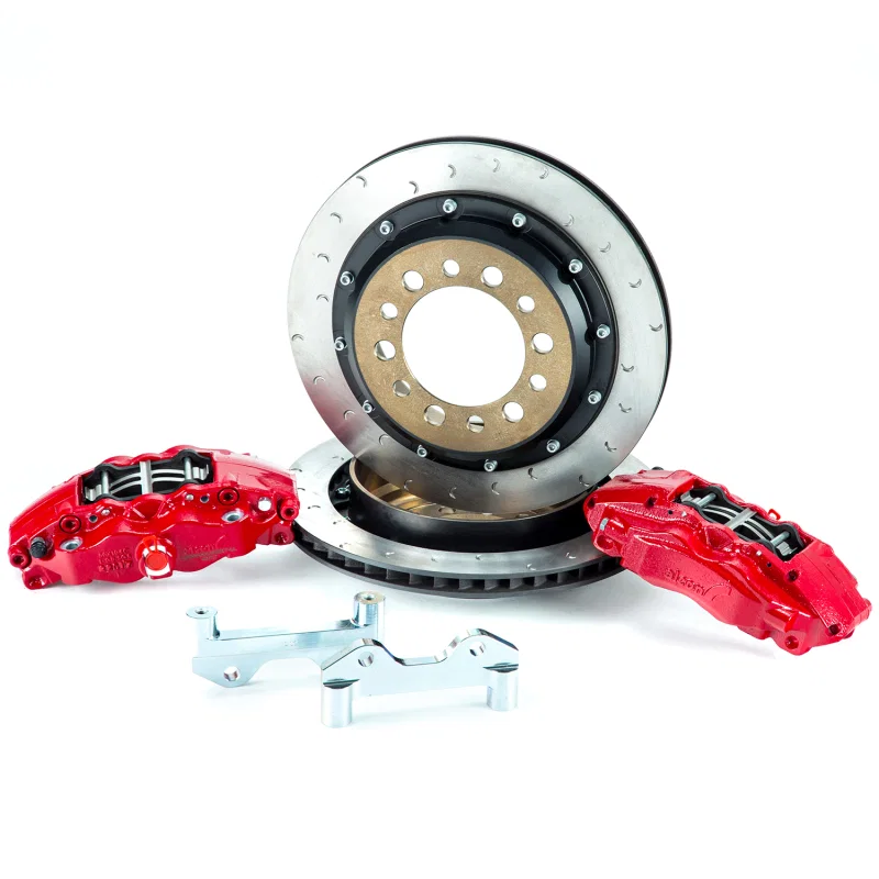 Alcon ALABKR5059D17, 2007+ Jeep JK w/ 6x5.5in Hub 355x22mm Rotor 4-Piston Calipers Rear Brake Upgrade Kit - Red