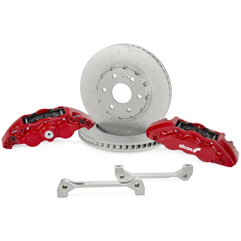 Alcon ALABKF1559BF58, 19+ Silverado/Sierra 20+ Suburban/Tahoe/Yukon 355x33mm 6-Piston Caliper FRT Brake Kit - Red