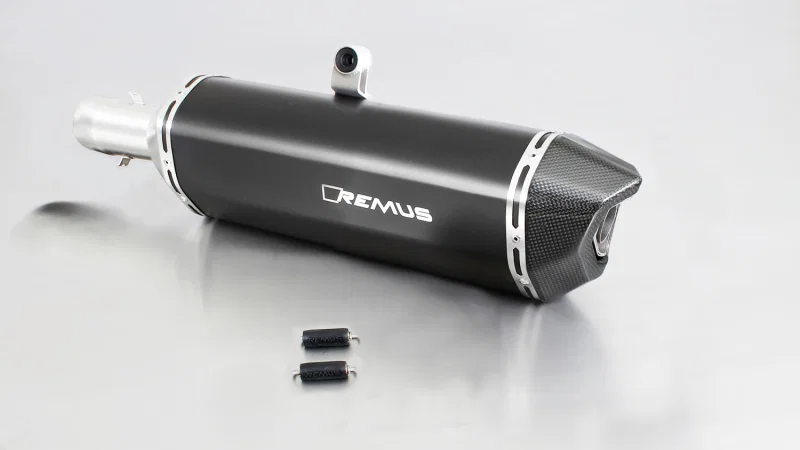 Remus 64782 085208, 08-12 BMW F 650 GS E8GS 52 kW Black Hawk Black Slip On