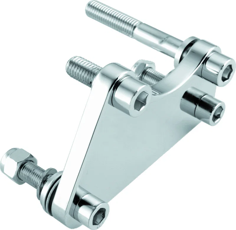 Bikers Choice 482679, 84-99 Chrome Caliper Mounting Bracket Kit 00-10 4 Piston Caliper to 84-99